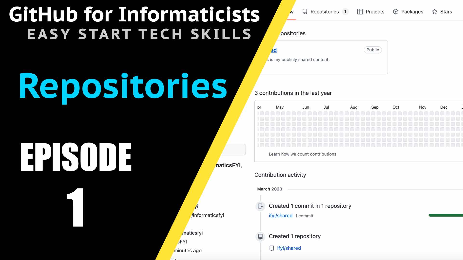 GitHub for Informaticists (Ep. 1) - Repositories